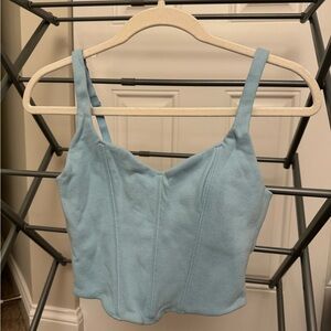 Women's Blue Sleeveless Top